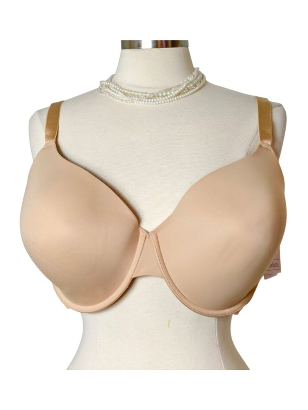 Auden 42DDD Bra Nude Lightly Lined Wire Demi Smooth Comfort Adjustable 42F NEW